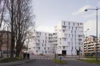 Allure residential building detail in Rennes, France, designed by TITAN, with Photography Julien Lanoo