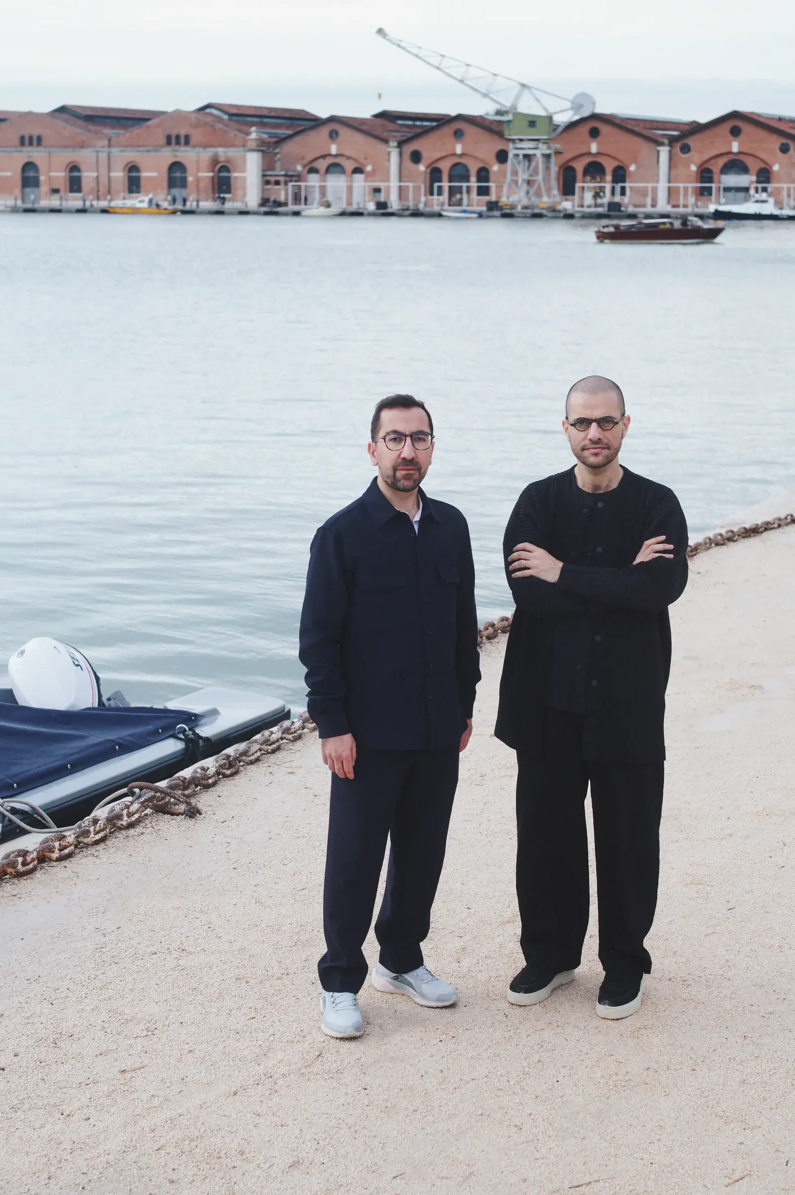 Charles Kettaneh and Nicolas Fayad, founders of EAST Architecture Studio, portrait in Beirut, Lebanon.