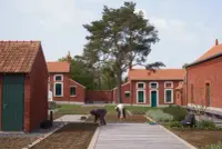 Restored brick houses at Cité des Électriciens in Bruay-la-Buissière, France