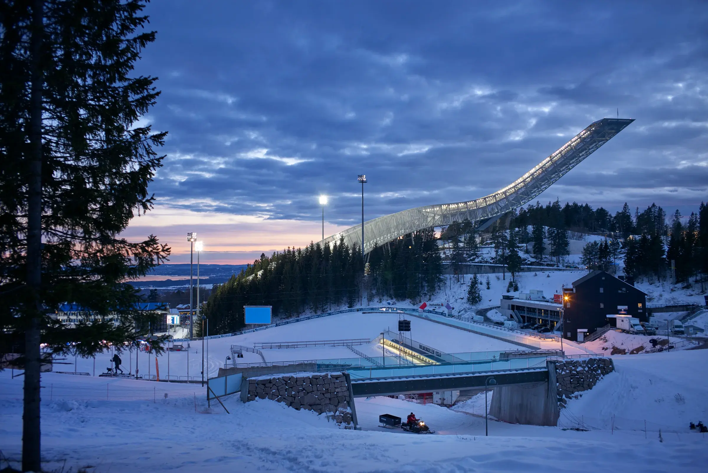 Holmenkollen Ski Jump in Oslo framed against the sky, Photography Julien Lanoo