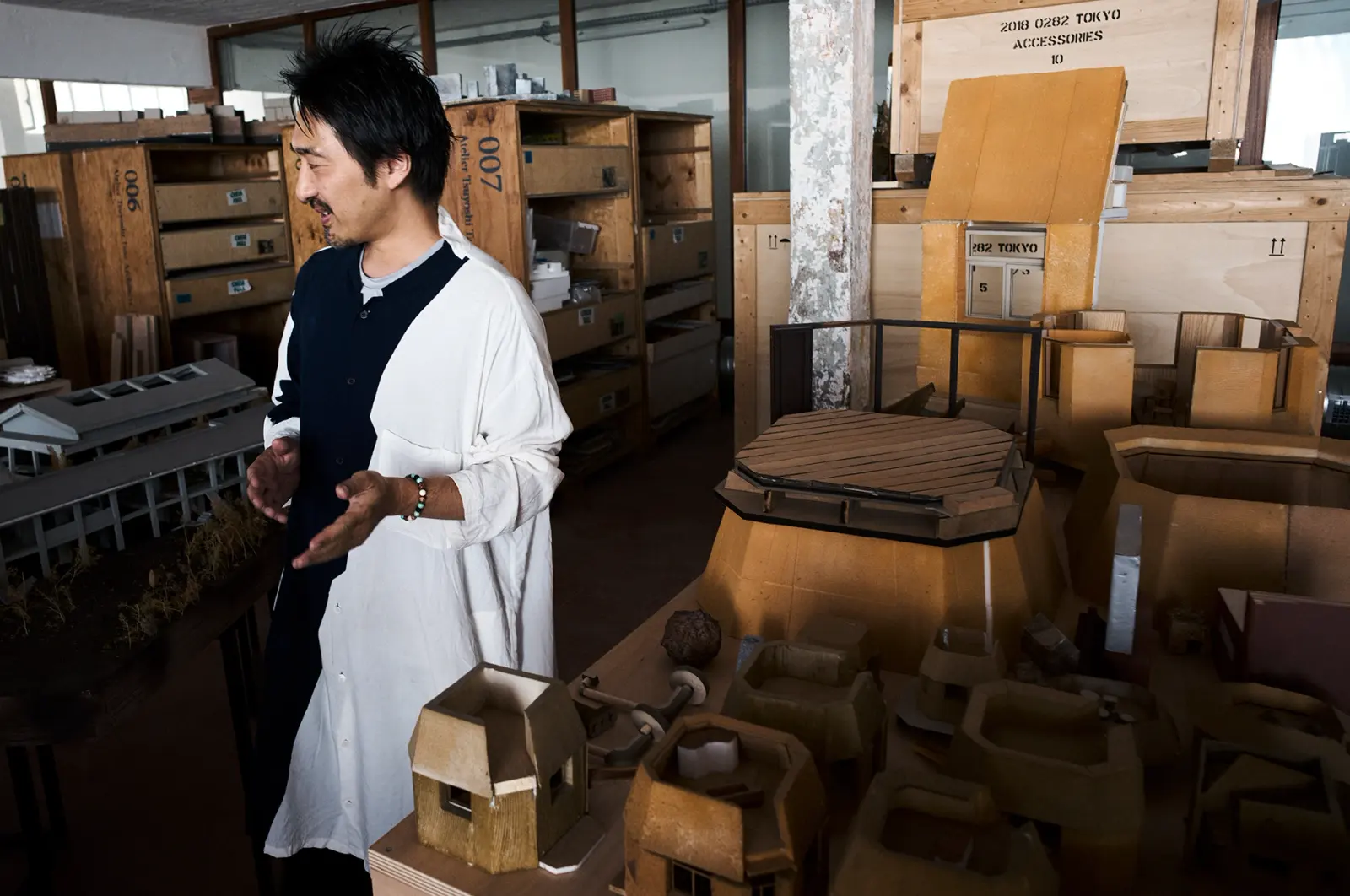 ATTA studio interior in Paris, showing the working environment of Atelier Tsuyoshi Tane Architects, Photography Julien Lanoo