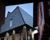 Museum der Kulturen Basel in Basel, Switzerland, with Herzog & de Meuron’s folded ceramic roof