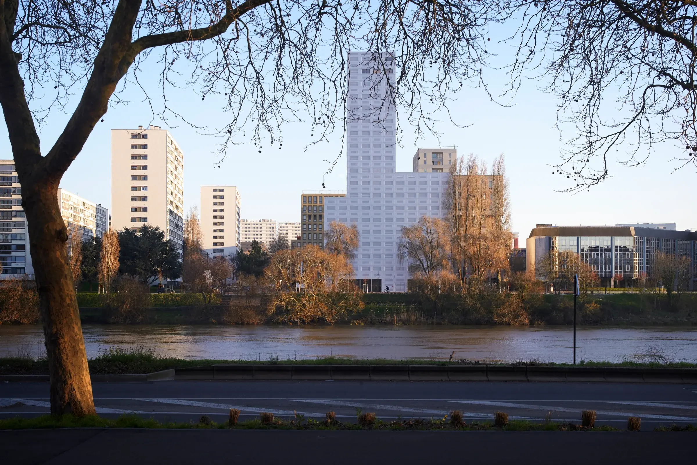 Polaris District in Nantes, France, by LAN, showing the mixed-use urban quarter and shared public space, Photography Julien Lanoo