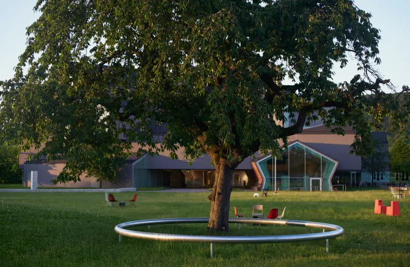Landscape detail of Ring and Ruisseau on the Vitra Campus in Weil am Rhein