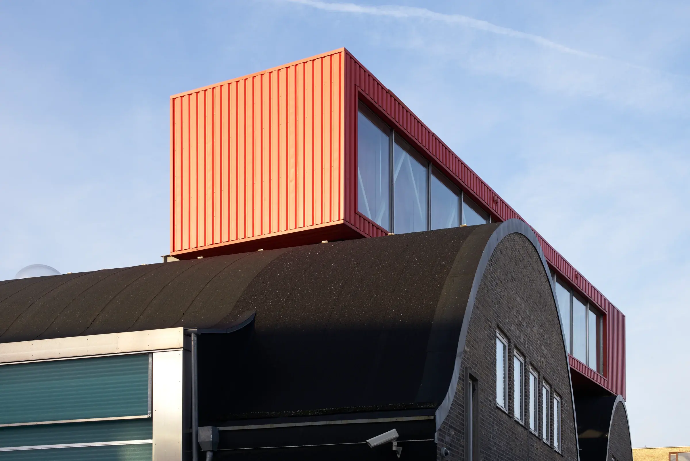 Sjakket Youth Centre in Copenhagen, showing a youth-oriented interior within the converted factory